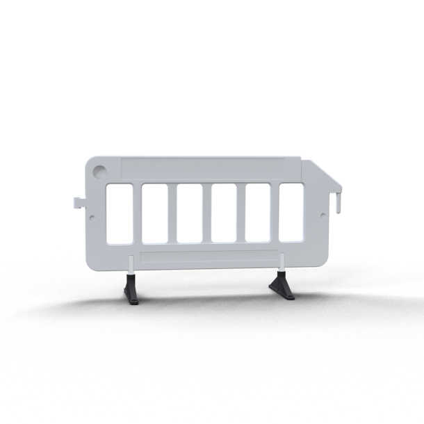 Crowd barrier | made of plastic | fence element white | without film